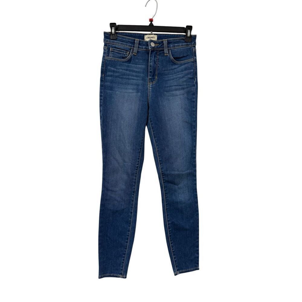 L’Agence Margot Skinny High Rise Neptune Blue Size 26